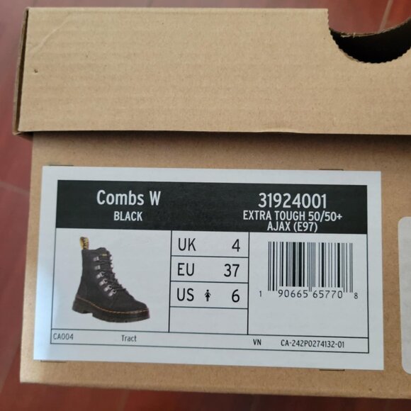 Dr. Martens Combs Women's Poly Casual Boots - Black - Picture 6 of 6
